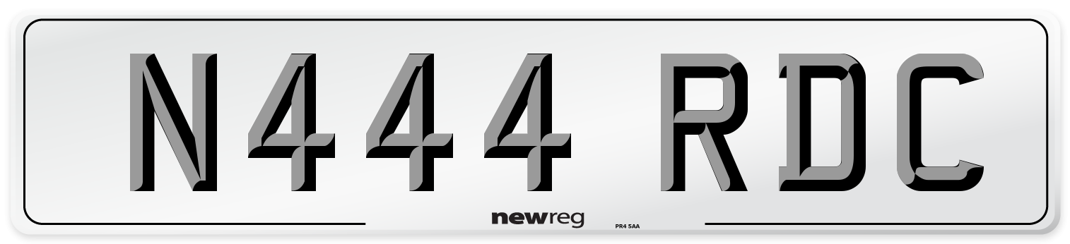 N444 RDC Number Plate from New Reg